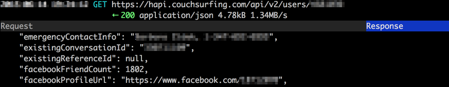 Couchsurfing Facebook URL exposed "Couchsurfing Facebook URL exposed"