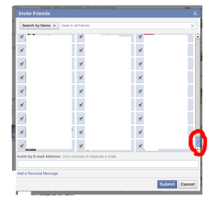 Facebook Friends Box Selected Facebook Friends Box Selected